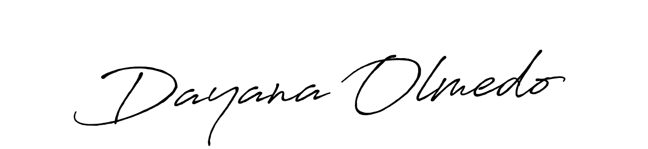 How to make Dayana Olmedo signature? Antro_Vectra_Bolder is a professional autograph style. Create handwritten signature for Dayana Olmedo name. Dayana Olmedo signature style 7 images and pictures png