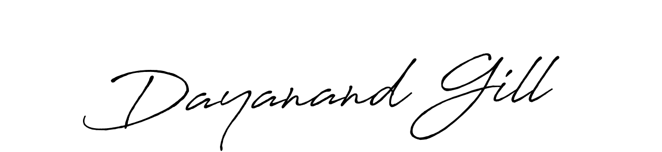 Use a signature maker to create a handwritten signature online. With this signature software, you can design (Antro_Vectra_Bolder) your own signature for name Dayanand Gill. Dayanand Gill signature style 7 images and pictures png