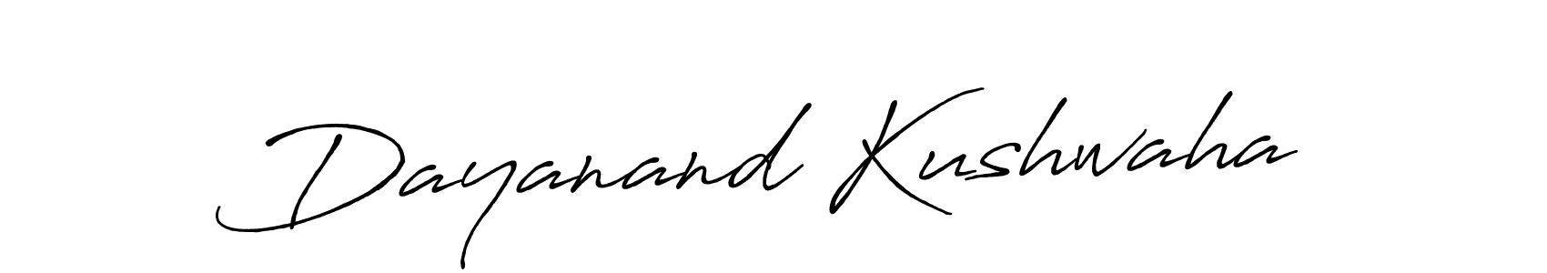 Make a beautiful signature design for name Dayanand Kushwaha. With this signature (Antro_Vectra_Bolder) style, you can create a handwritten signature for free. Dayanand Kushwaha signature style 7 images and pictures png
