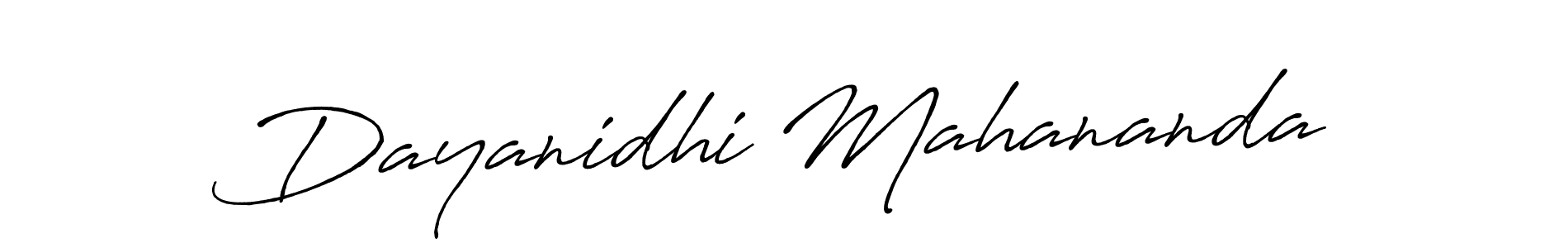 Make a beautiful signature design for name Dayanidhi Mahananda. With this signature (Antro_Vectra_Bolder) style, you can create a handwritten signature for free. Dayanidhi Mahananda signature style 7 images and pictures png