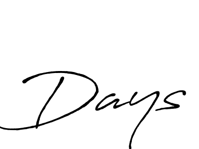 if you are searching for the best signature style for your name Days. so please give up your signature search. here we have designed multiple signature styles  using Antro_Vectra_Bolder. Days signature style 7 images and pictures png