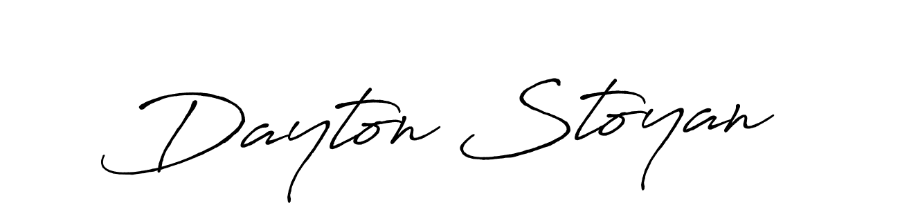 Dayton Stoyan stylish signature style. Best Handwritten Sign (Antro_Vectra_Bolder) for my name. Handwritten Signature Collection Ideas for my name Dayton Stoyan. Dayton Stoyan signature style 7 images and pictures png