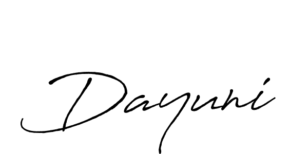 Design your own signature with our free online signature maker. With this signature software, you can create a handwritten (Antro_Vectra_Bolder) signature for name Dayuni. Dayuni signature style 7 images and pictures png