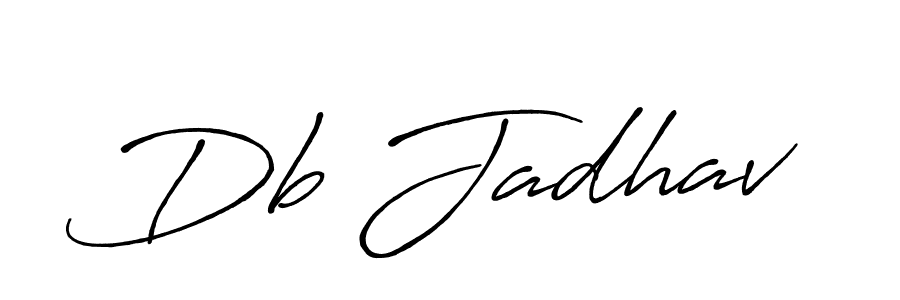 The best way (Antro_Vectra_Bolder) to make a short signature is to pick only two or three words in your name. The name Db Jadhav include a total of six letters. For converting this name. Db Jadhav signature style 7 images and pictures png