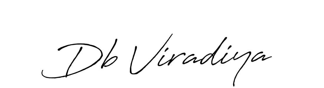 Use a signature maker to create a handwritten signature online. With this signature software, you can design (Antro_Vectra_Bolder) your own signature for name Db Viradiya. Db Viradiya signature style 7 images and pictures png