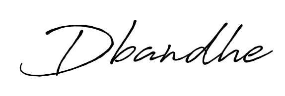 A timeless handwritten aesthetic for Dbandhe. The Antro_Vectra_Bolder font gives your signature a handcrafted feel with natural curves. Dbandhe signature style 7 images and pictures png