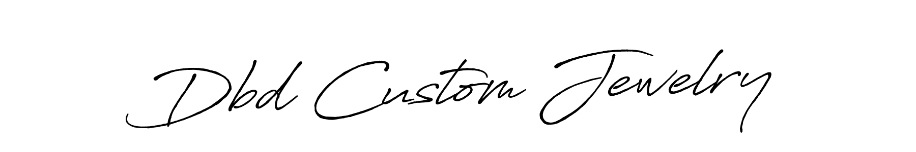 Create a beautiful signature design for name Dbd Custom Jewelry. With this signature (Antro_Vectra_Bolder) fonts, you can make a handwritten signature for free. Dbd Custom Jewelry signature style 7 images and pictures png
