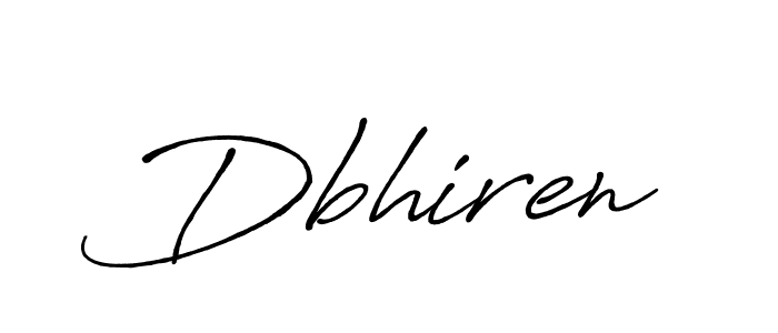 How to make Dbhiren signature? Antro_Vectra_Bolder is a professional autograph style. Create handwritten signature for Dbhiren name. Dbhiren signature style 7 images and pictures png