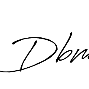 Make a beautiful signature design for name Dbm. With this signature (Antro_Vectra_Bolder) style, you can create a handwritten signature for free. Dbm signature style 7 images and pictures png