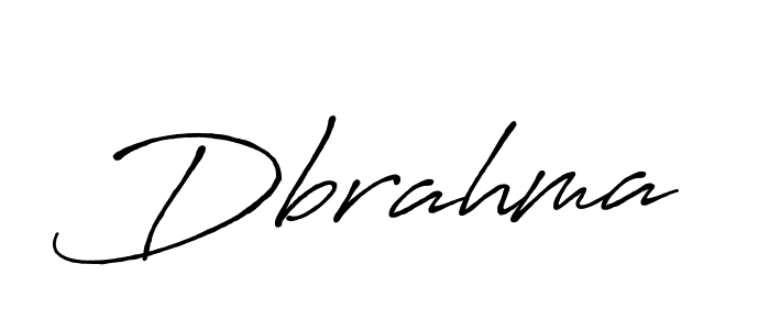 Create a beautiful signature design for name Dbrahma. With this signature (Antro_Vectra_Bolder) fonts, you can make a handwritten signature for free. Dbrahma signature style 7 images and pictures png