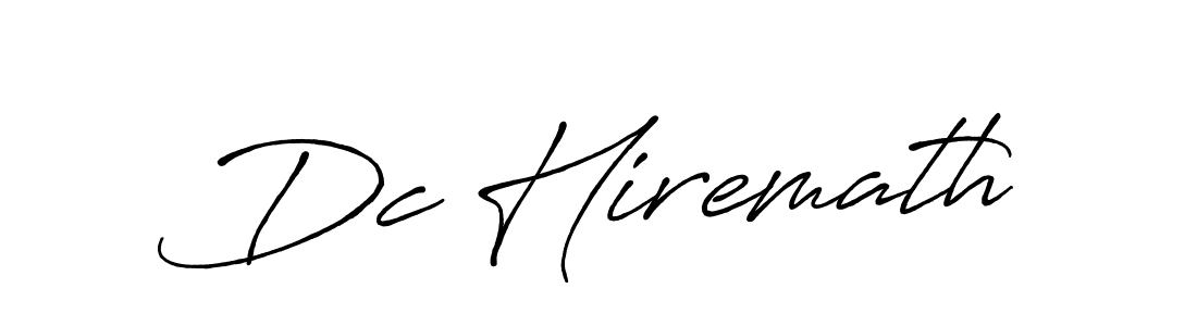 Dc Hiremath stylish signature style. Best Handwritten Sign (Antro_Vectra_Bolder) for my name. Handwritten Signature Collection Ideas for my name Dc Hiremath. Dc Hiremath signature style 7 images and pictures png
