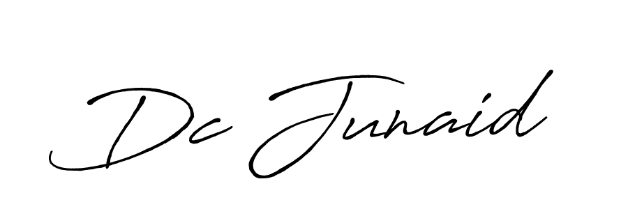 Create a beautiful signature design for name Dc Junaid. With this signature (Antro_Vectra_Bolder) fonts, you can make a handwritten signature for free. Dc Junaid signature style 7 images and pictures png
