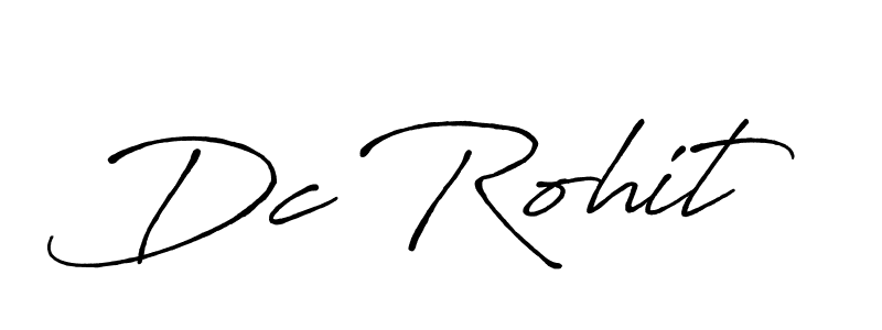 Use a signature maker to create a handwritten signature online. With this signature software, you can design (Antro_Vectra_Bolder) your own signature for name Dc Rohit. Dc Rohit signature style 7 images and pictures png