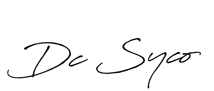 Also we have Dc Syco name is the best signature style. Create professional handwritten signature collection using Antro_Vectra_Bolder autograph style. Dc Syco signature style 7 images and pictures png