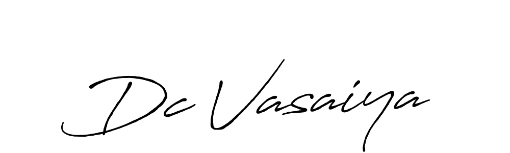 Use a signature maker to create a handwritten signature online. With this signature software, you can design (Antro_Vectra_Bolder) your own signature for name Dc Vasaiya. Dc Vasaiya signature style 7 images and pictures png