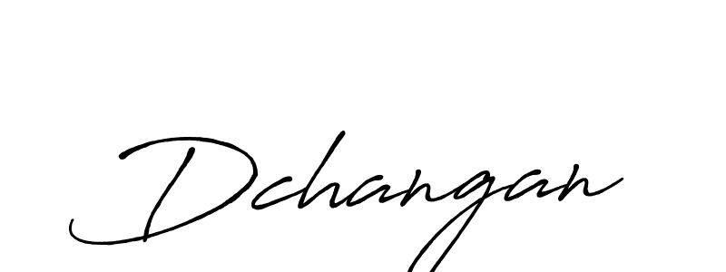 Make a beautiful signature design for name Dchangan. With this signature (Antro_Vectra_Bolder) style, you can create a handwritten signature for free. Dchangan signature style 7 images and pictures png