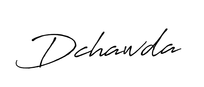 Make a beautiful signature design for name Dchawda. With this signature (Antro_Vectra_Bolder) style, you can create a handwritten signature for free. Dchawda signature style 7 images and pictures png
