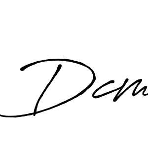 Design your own signature with our free online signature maker. With this signature software, you can create a handwritten (Antro_Vectra_Bolder) signature for name Dcm. Dcm signature style 7 images and pictures png