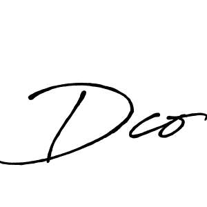 Design your own signature with our free online signature maker. With this signature software, you can create a handwritten (Antro_Vectra_Bolder) signature for name Dco. Dco signature style 7 images and pictures png