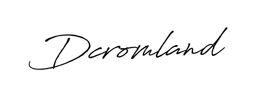 Dcromland stylish signature style. Best Handwritten Sign (Antro_Vectra_Bolder) for my name. Handwritten Signature Collection Ideas for my name Dcromland. Dcromland signature style 7 images and pictures png