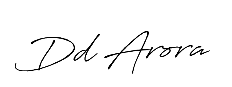 Make a beautiful signature design for name Dd Arora. With this signature (Antro_Vectra_Bolder) style, you can create a handwritten signature for free. Dd Arora signature style 7 images and pictures png