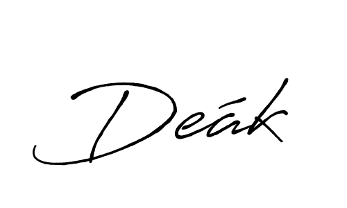 Deák stylish signature style. Best Handwritten Sign (Antro_Vectra_Bolder) for my name. Handwritten Signature Collection Ideas for my name Deák. Deák signature style 7 images and pictures png