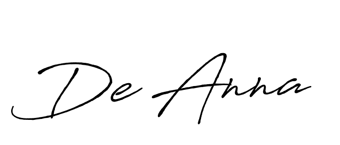 Use a signature maker to create a handwritten signature online. With this signature software, you can design (Antro_Vectra_Bolder) your own signature for name De Anna. De Anna signature style 7 images and pictures png