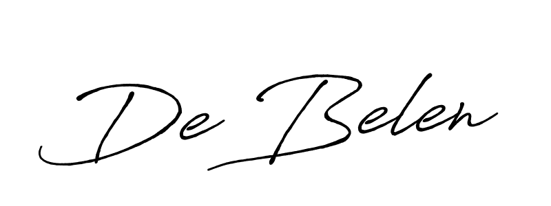 Also we have De Belen name is the best signature style. Create professional handwritten signature collection using Antro_Vectra_Bolder autograph style. De Belen signature style 7 images and pictures png