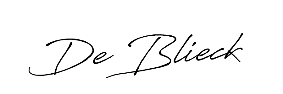 How to make De Blieck signature? Antro_Vectra_Bolder is a professional autograph style. Create handwritten signature for De Blieck name. De Blieck signature style 7 images and pictures png