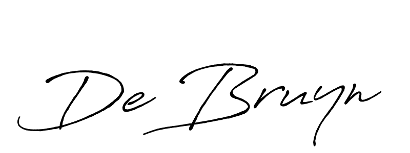 Create a beautiful signature design for name De Bruyn. With this signature (Antro_Vectra_Bolder) fonts, you can make a handwritten signature for free. De Bruyn signature style 7 images and pictures png