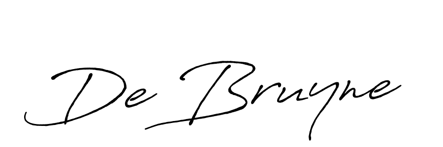 Create a beautiful signature design for name De Bruyne. With this signature (Antro_Vectra_Bolder) fonts, you can make a handwritten signature for free. De Bruyne signature style 7 images and pictures png