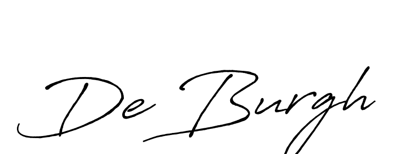 Make a beautiful signature design for name De Burgh. With this signature (Antro_Vectra_Bolder) style, you can create a handwritten signature for free. De Burgh signature style 7 images and pictures png