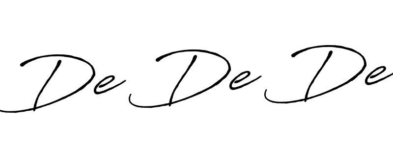 Design your own signature with our free online signature maker. With this signature software, you can create a handwritten (Antro_Vectra_Bolder) signature for name De De De. De De De signature style 7 images and pictures png