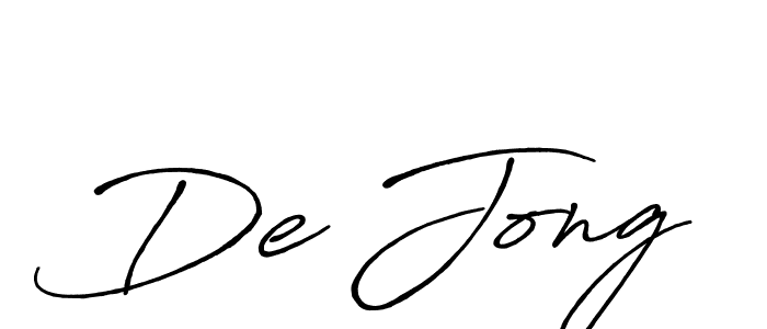 De Jong stylish signature style. Best Handwritten Sign (Antro_Vectra_Bolder) for my name. Handwritten Signature Collection Ideas for my name De Jong. De Jong signature style 7 images and pictures png