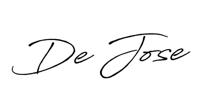 Make a beautiful signature design for name De Jose. With this signature (Antro_Vectra_Bolder) style, you can create a handwritten signature for free. De Jose signature style 7 images and pictures png