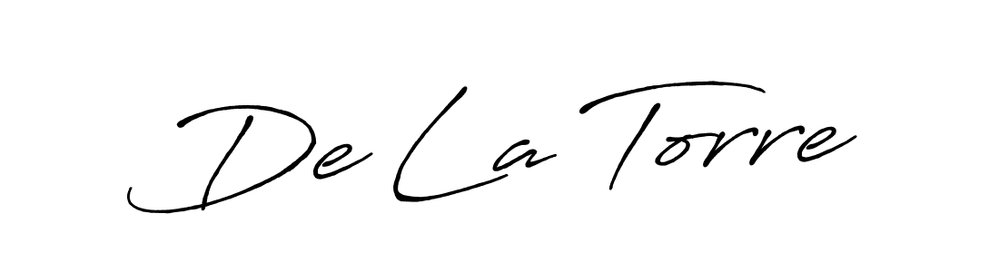 De La Torre stylish signature style. Best Handwritten Sign (Antro_Vectra_Bolder) for my name. Handwritten Signature Collection Ideas for my name De La Torre. De La Torre signature style 7 images and pictures png