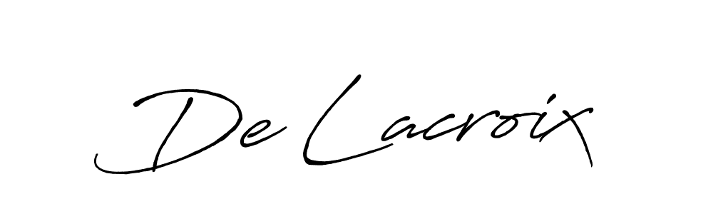 You should practise on your own different ways (Antro_Vectra_Bolder) to write your name (De Lacroix) in signature. don't let someone else do it for you. De Lacroix signature style 7 images and pictures png