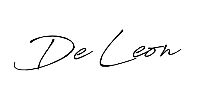 How to make De Leon name signature. Use Antro_Vectra_Bolder style for creating short signs online. This is the latest handwritten sign. De Leon signature style 7 images and pictures png