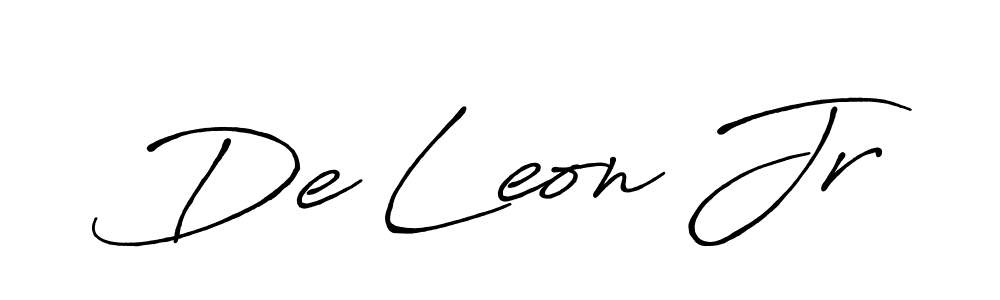 Also we have De Leon Jr name is the best signature style. Create professional handwritten signature collection using Antro_Vectra_Bolder autograph style. De Leon Jr signature style 7 images and pictures png