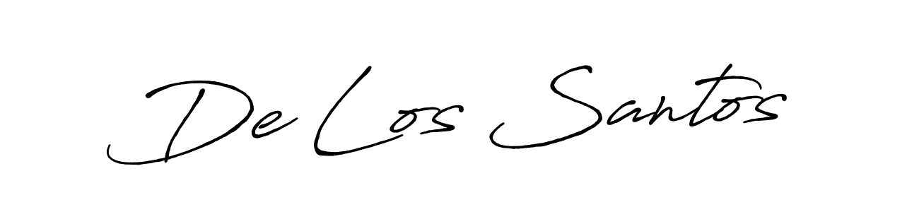 You should practise on your own different ways (Antro_Vectra_Bolder) to write your name (De Los Santos) in signature. don't let someone else do it for you. De Los Santos signature style 7 images and pictures png