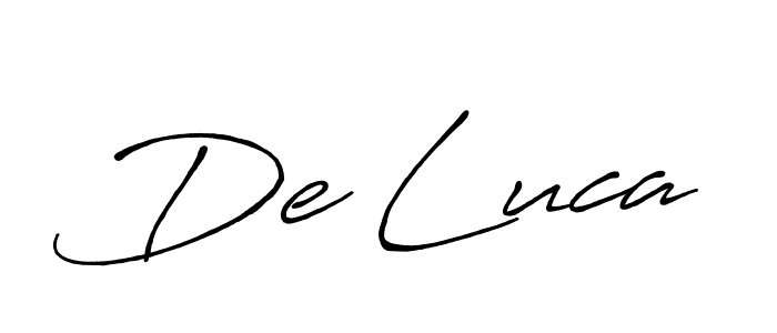 Also we have De Luca name is the best signature style. Create professional handwritten signature collection using Antro_Vectra_Bolder autograph style. De Luca signature style 7 images and pictures png