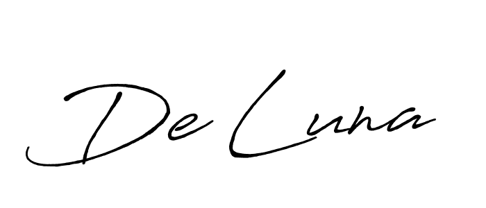 How to make De Luna name signature. Use Antro_Vectra_Bolder style for creating short signs online. This is the latest handwritten sign. De Luna signature style 7 images and pictures png