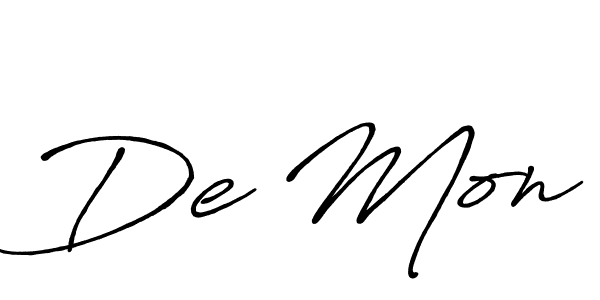 Create a beautiful signature design for name De Mon. With this signature (Antro_Vectra_Bolder) fonts, you can make a handwritten signature for free. De Mon signature style 7 images and pictures png