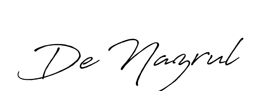 Also we have De Nazrul name is the best signature style. Create professional handwritten signature collection using Antro_Vectra_Bolder autograph style. De Nazrul signature style 7 images and pictures png
