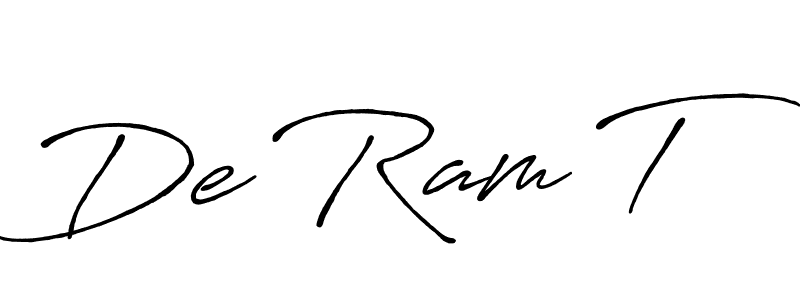 Use a signature maker to create a handwritten signature online. With this signature software, you can design (Antro_Vectra_Bolder) your own signature for name De Ram T. De Ram T signature style 7 images and pictures png