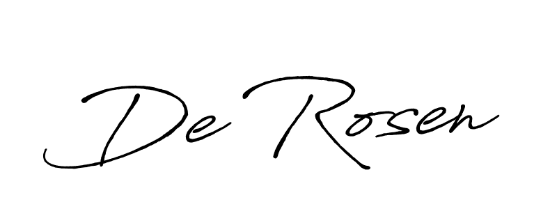 How to make De Rosen name signature. Use Antro_Vectra_Bolder style for creating short signs online. This is the latest handwritten sign. De Rosen signature style 7 images and pictures png