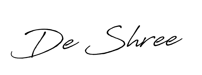 You should practise on your own different ways (Antro_Vectra_Bolder) to write your name (De Shree) in signature. don't let someone else do it for you. De Shree signature style 7 images and pictures png