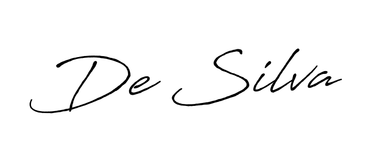 Create a beautiful signature design for name De Silva. With this signature (Antro_Vectra_Bolder) fonts, you can make a handwritten signature for free. De Silva signature style 7 images and pictures png