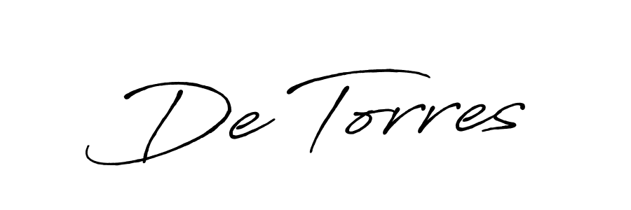 It looks lik you need a new signature style for name De Torres. Design unique handwritten (Antro_Vectra_Bolder) signature with our free signature maker in just a few clicks. De Torres signature style 7 images and pictures png