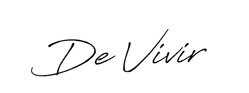 How to make De Vivir name signature. Use Antro_Vectra_Bolder style for creating short signs online. This is the latest handwritten sign. De Vivir signature style 7 images and pictures png